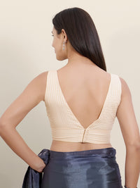 Offwhite Stripe V Neck Blouse