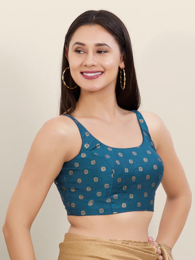 Sleveless Round Butti Blouse