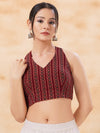 Stripe Cotton Halter Neck Blouse