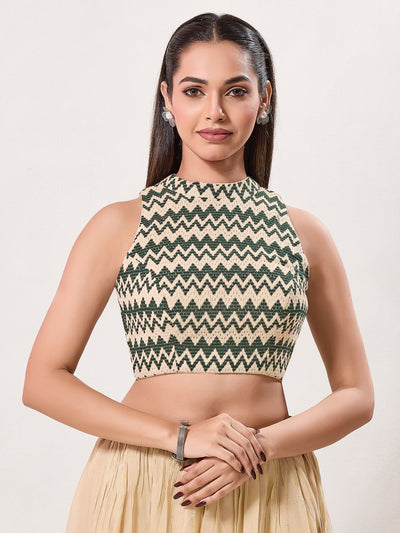 Crocheo Zigzag Collar Blouse