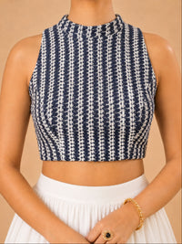 Crocheo Zigzag Collar Blouse