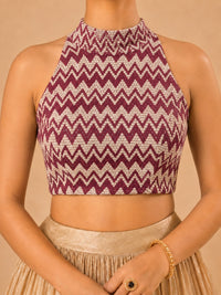 Crocheo Zigzag Collar Blouse