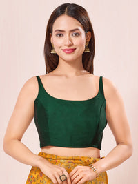 Reverse By Vamas 2 In 1 Solid Taffeta Silk Sleeveless Blouse