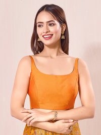 Reverse By Vamas 2 In 1 Solid Taffeta Silk Sleeveless Blouse