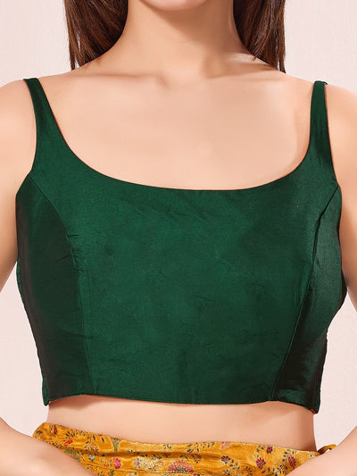 Reverse By Vamas 2 In 1 Solid Taffeta Silk Sleeveless Blouse