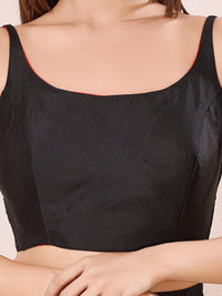 Reverse By Vamas 2 In 1 Solid Taffeta Silk Sleeveless Blouse