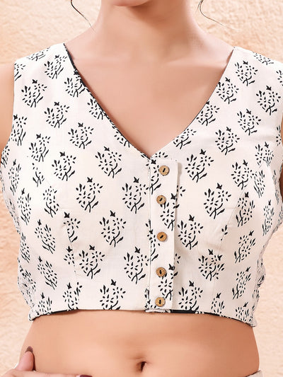 Reverse By Vamas V Neck Cotton Blouse
