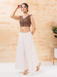 Vamas Pure Cotton Sleeveless High Neck Blouse