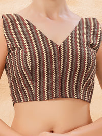 Vamas Pure Cotton Sleeveless High Neck Blouse
