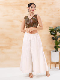 Vamas Pure Cotton Sleeveless High Neck Blouse