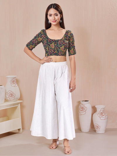 Vamas Flexible Side Stretch Cotton Blouse