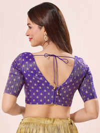 Vamas Signature V Neck Brocade Blouse