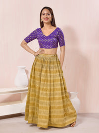 Vamas Signature V Neck Brocade Blouse