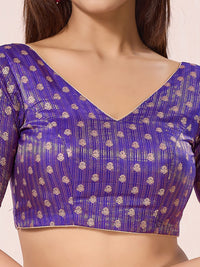 Vamas Signature V Neck Brocade Blouse
