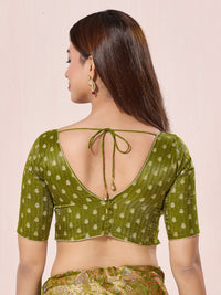 Vamas Signature V Neck Brocade Blouse