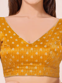 Vamas Signature V Neck Brocade Blouse