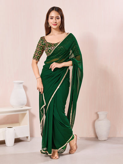 Vamas Bandhani Brocade Elbow Sleeves Blouse