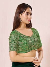 Vamas Kinkhab Brocade Front Open Blouse