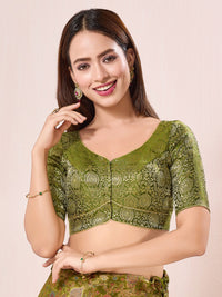 Vamas Kinkhab Brocade Front Open Blouse