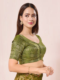 Vamas Kinkhab Brocade Front Open Blouse