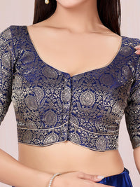Vamas Kinkhab Brocade Front Open Blouse