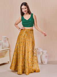 Vamas Pure Crepe Silk Paan Neckline Sleeveless Blouse