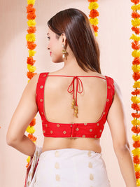 Checks Butti Festive Square Neck Blouse