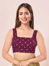 Checks Butti Festive Square Neck Blouse