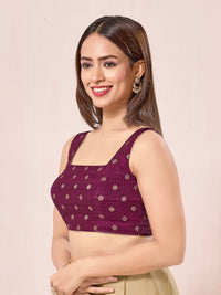 Checks Butti Festive Square Neck Blouse