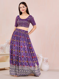 Ethic Butta Weaved Zari Brocade Round Neck Blouse