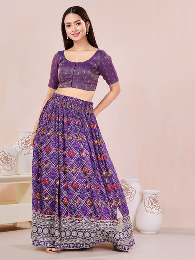 Ethic Butta Weaved Zari Brocade Round Neck Blouse