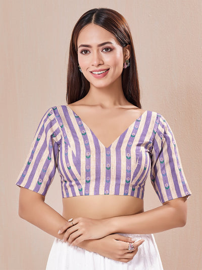 Summer Printed V Neck Blouse
