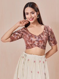 Vamas Velvet Paan Neck Blouse