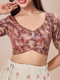 Vamas Velvet Paan Neck Blouse
