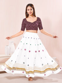 Vamas Gajji Silk Bandhani Printed Elbow Sleeves Blouses