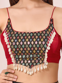 Vamas Navratri Special Kodi Lace Yoke Spaghetti Blouse