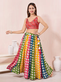 Vamas Laheriya Printed Sleeveless Paan Neck Blouse