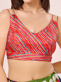 Vamas Laheriya Printed Sleeveless Paan Neck Blouse