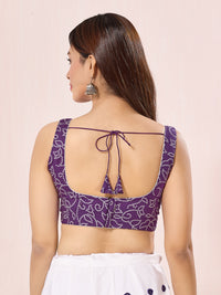 Vamas Navratri Special Cotton Bandhani Printed Round Neck Blouse