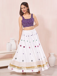 Vamas Navratri Special Cotton Bandhani Printed Round Neck Blouse