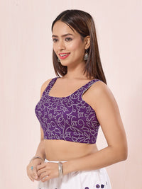 Vamas Navratri Special Cotton Bandhani Printed Round Neck Blouse