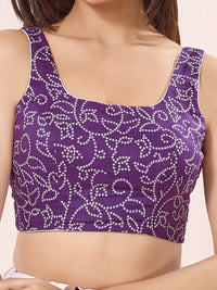 Vamas Navratri Special Cotton Bandhani Printed Round Neck Blouse