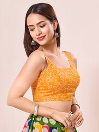 Vamas Navratri Special Cotton Bandhani Printed Round Neck Blouse