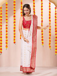 Vamas Durga Pooja Special Sleeveless Round Neck Brocade Blouse