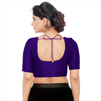 Vamas Mulbury Silk Round Neck Elbow Length Blouse