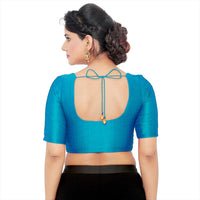 Vamas Mulbury Silk Round Neck Elbow Length Blouse