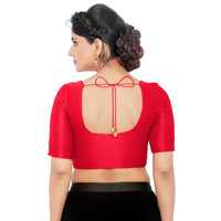Vamas Mulbury Silk Round Neck Elbow Length Blouse