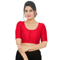 Vamas Mulbury Silk Round Neck Elbow Length Blouse