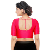Vamas Mulbury Silk Round Neck Elbow Length Blouse