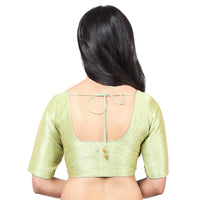 Vamas Mulbury Silk Round Neck Elbow Length Blouse